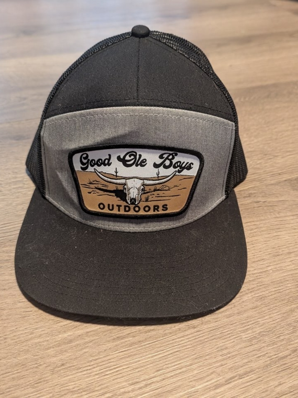 Good Ole Boys Outdoors Patch Trucker Hat - Black & Gray